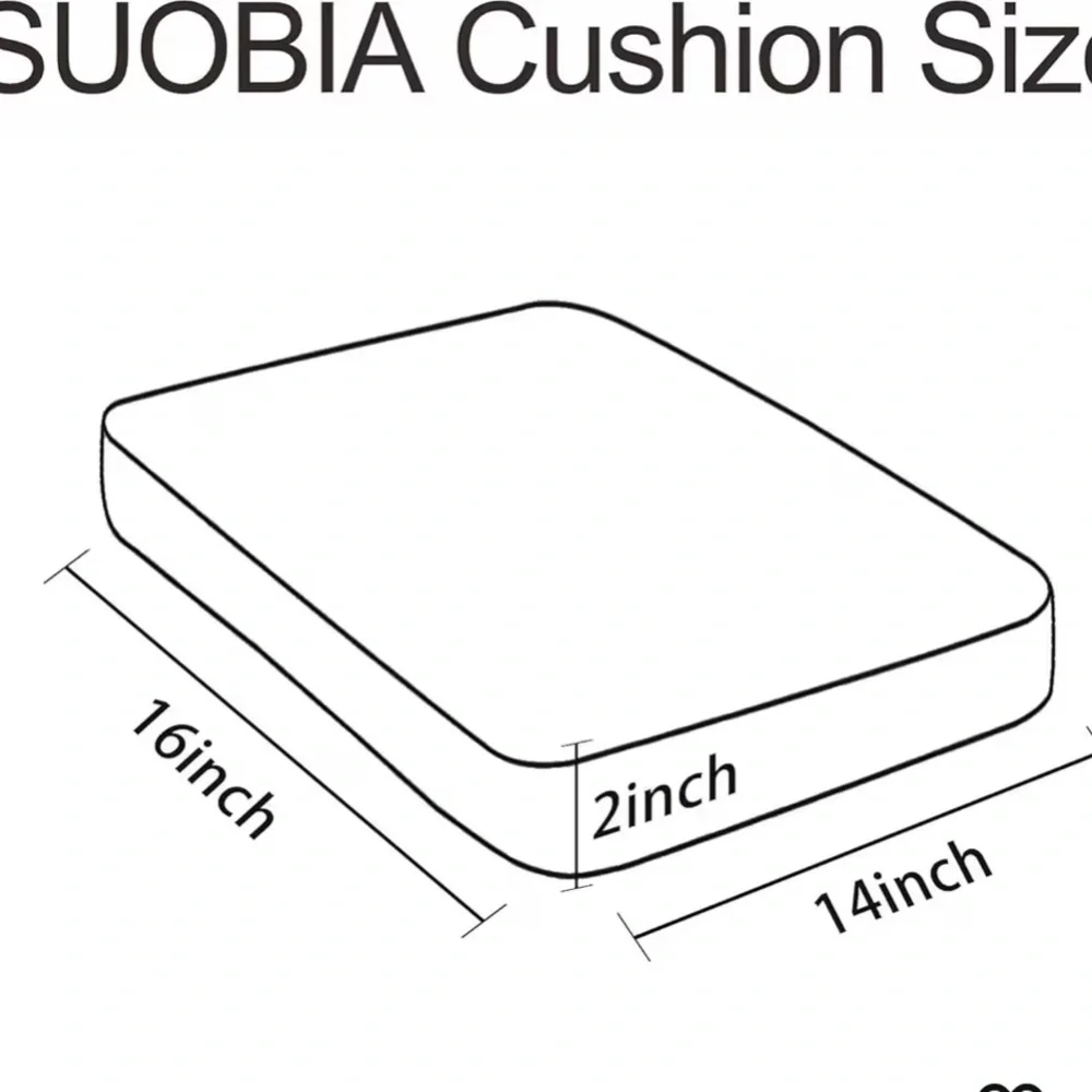 Indoor/Outdoor Chair Cushions BLACK (2-pack)